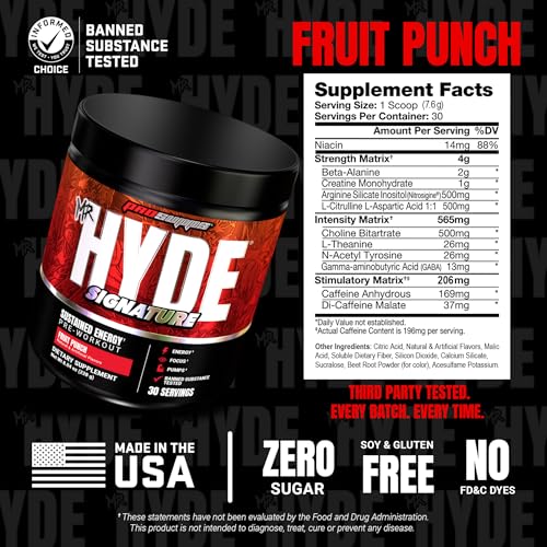 Image 5 of ProSupps Mr. Hyde Signature Pre Workout Powder with Creatine, Fruit Punch