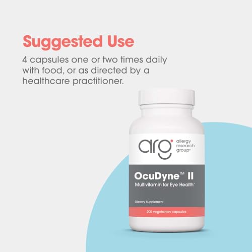 Image 3 of Allergy Research Group ARG OcuDyne II Eye Health Multivitamin, 200 Capsules