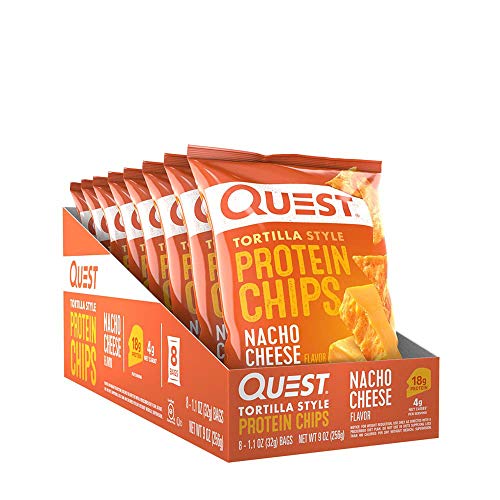 Image 1 of Default Title for the product Quest Tortilla Style Protein Chips - 19g Protein - Nacho Cheese (8 Bags)