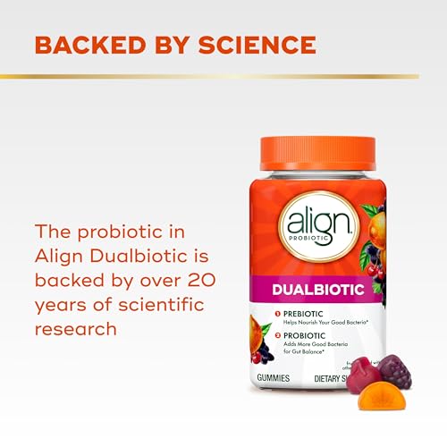 Image 4 of Align Dualbiotic Prebiotics and Probiotics Gummies 60 Count