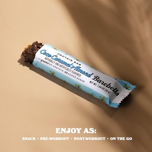 Image 5 of BAREBELLS Protein Bars Coconut Caramel Almond - 12 Count, 20g High Protein Treats