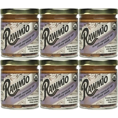 Image 2 of 6 Ounce (Pack of 6) for the product Rawmio Almond Chocolate Chip Cookie Dough Spread