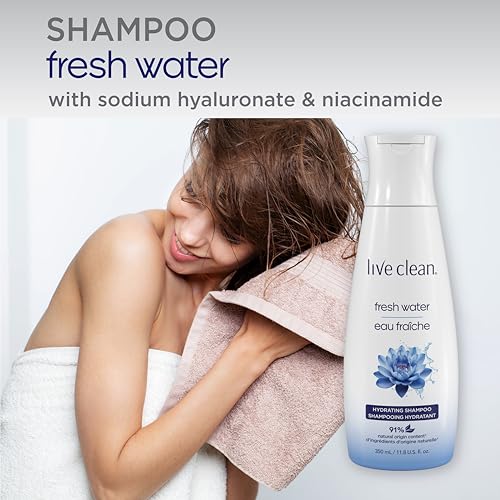 Image 4 of Live Clean Shampoo, Hydrating Fresh Water, 12 Oz