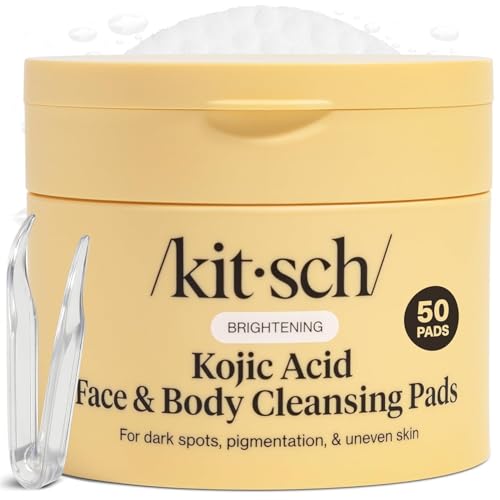 Image 1 of Default Title for the product Kitsch Kojic Acid Pre-Soaked Cotton Pads for Face and Body – 50 Count