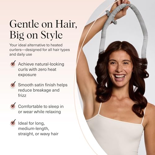 Image 3 of Kitsch Satin Heatless Curls Overnight Set - Silver