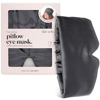Thumbnail for Image 2 of Charcoal Black for the product Kitsch Satin Sleep Mask