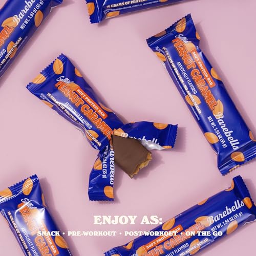 Image 6 of BAREBELLS Soft Protein Bars Salted Peanut Caramel - 12 Bars, Pack of 1-16g