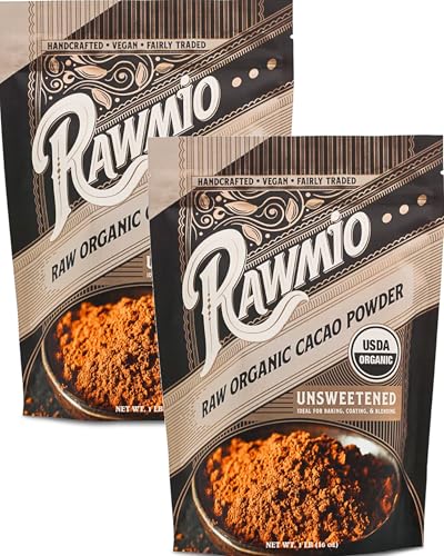 Image 3 of 16 Ounce (Pack of 2) for the product Rawmio Raw Organic Cacao Powder