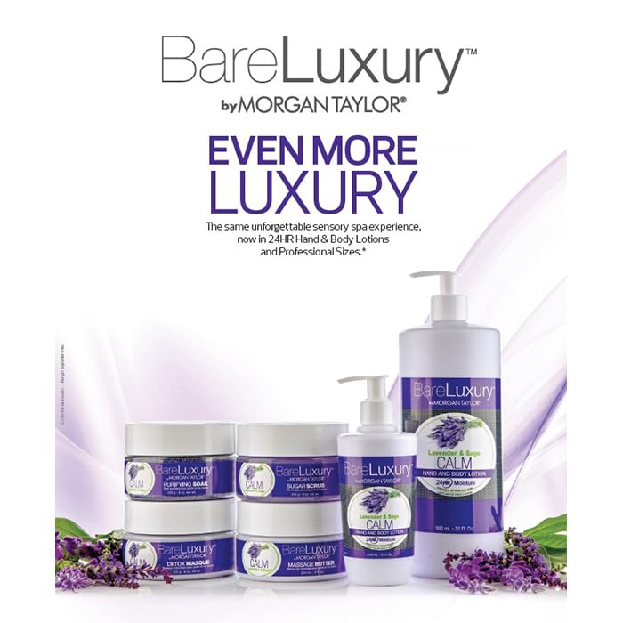 Image 5 of Morgan Taylor BareLuxury Spa Mani Pedi Calm Lavender & Sage Scrub, 8oz