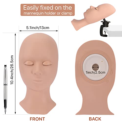 Image 5 of Pretty memory Lash Mannequin Head with 4 Pairs Removable Practice Eyelids