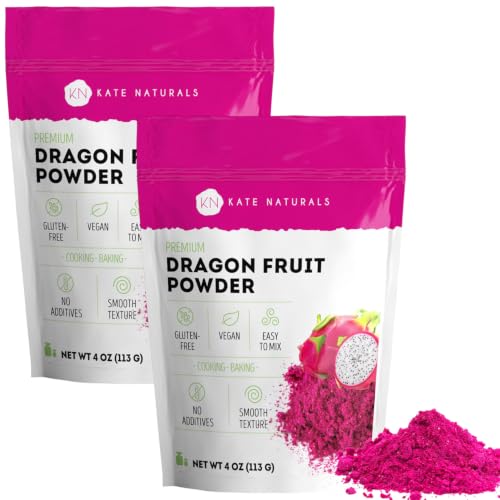Image 1 of Default Title for the product Kate Naturals Dragon Fruit Powder for Baking & Drinks (4oz, Pack of 2)