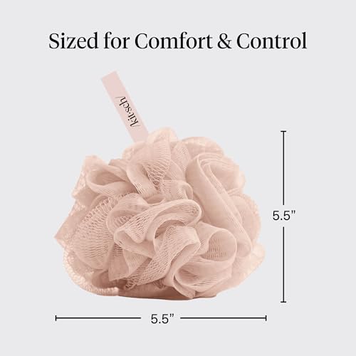 Image 3 of Kitsch Shower Loofah – Soft Mesh Body Scrubber & Bath Sponge - 3pc Set