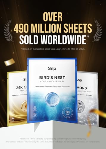 Image 3 of SNP 1000mg Bird's Nest  Hyaluronic Acid Ampoule Sheet Mask 10 Sheets