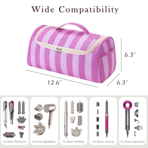 Image 2 of RSRSLEII Striped Hair Tools Travel Bag with Compartments