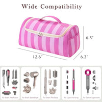 Thumbnail for Image 2 of RSRSLEII Striped Hair Tools Travel Bag with Compartments