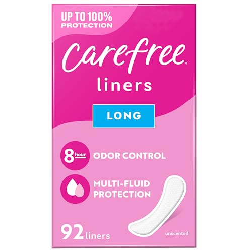 Image 1 of Default Title for the product Carefree Carefree Panty Liners for Women, Long, Unwrapped, Unscented, 92 Ct
