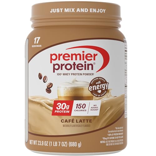 Image 1 of Default Title for the product Premier Protein 30g High Protein Powder, 100% Whey, Café Latte, 17 Servings