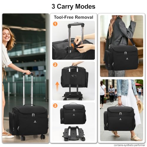 Image 6 of Relavel Hair Tools Travel Bag, Rolling Makeup Case, Heat Resistant Lining