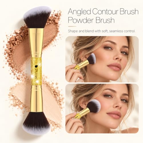 Image 4 of DUcare 2Pcs Double Ended Foundation Brush Set