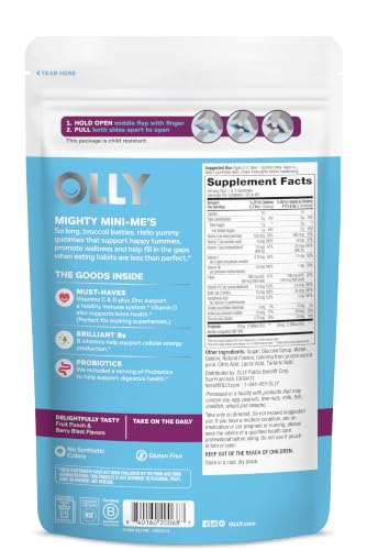 Image 1 of 120 Count (Pack of 1) for the product OLLY Kids Multi & Probiotic Gummy, Digestive Support - 120 Count Pouch