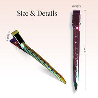 Thumbnail for Image 5 of Kitsch Professional Alligator Clips for Hair Styling - Iridescent, 6 Pcs