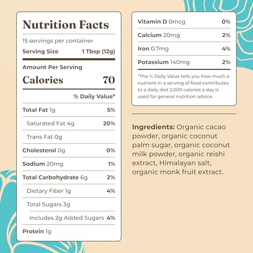 Image 2 of Four Sigmatic Calm Mushroom Cocoa Mix 15 Servings