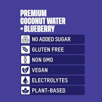 Thumbnail for Image 5 of ONCE UPON A COCONUT Premium Blueberry Coconut Water - 10.8 Fl Oz (Pack of 12)