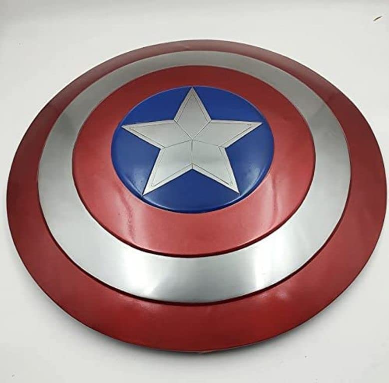 America Shield 22 Inch Mild Steel America Round Shield Leather Grip Wall Decor Shield Rust Free Metal Gift Item