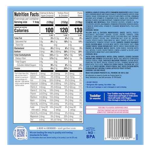 Image 3 of Gerber Toddler All Day Favorites Variety Pack Baby Food, 6 Pack