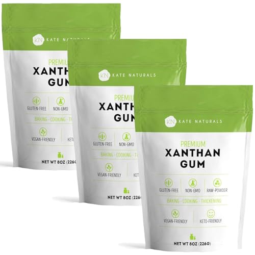 Image 3 of 3 / 8 Ounce (Pack of 3) for the product Kate Naturals Xanthan Gum for Baking & Ice Cream