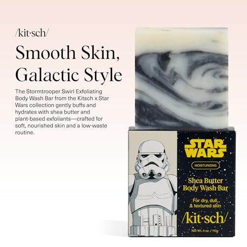 Image 2 of Kitsch x Star Wars Stormtrooper Shea Butter Exfoliating Body Wash Bar