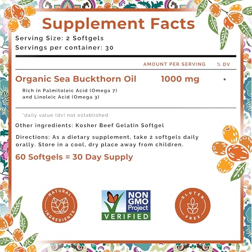 Image 6 of SEABUCKWONDERS Fem-Omega7 Vaginal Moisture Support, 60 Softgels