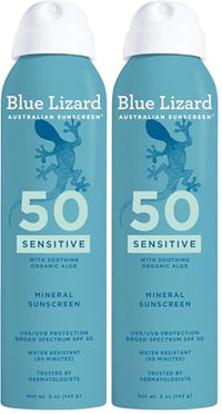 Thumbnail for Image 1 of Default Title for the product BLUE LIZARD Mineral Sunscreen Spray SPF 50+ 5 fl oz Pack of 2