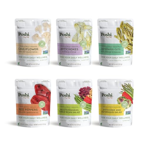 Image 1 of Default Title for the product Poshi Marinated Vegetable Variety Pack, 6-Pack, 4.4-5.4 oz Pouches