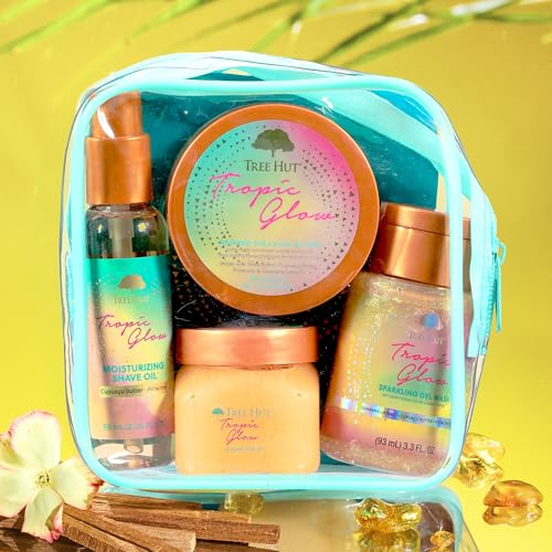 Image 2 of Tree Hut Tropic Glow Everything Shower Gift Set, 4 Piece Kit, Travel Size