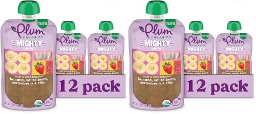 Image 1 of Default Title for the product Plum Organics Mighty Builder Organic Toddler Food, 4 oz Pouch, 24 Pack