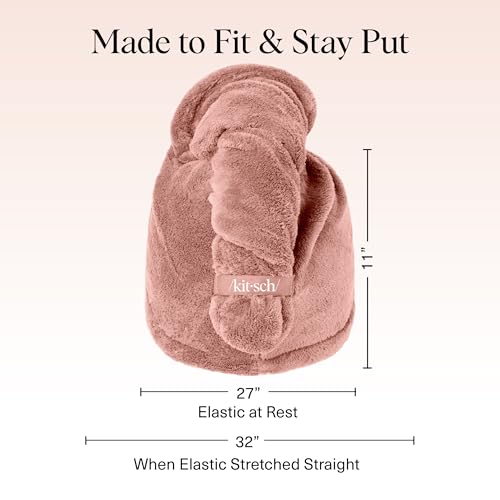 Image 5 of Kitsch XL Microfiber Hair Towel Wrap for Women - Terracotta