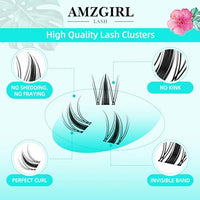 Thumbnail for Image 3 of AMZGIRL Lash Clusters C Curl Manga Anime Lashes 10-18mm, Autumn Leaves
