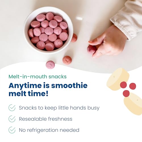 Image 4 of Amara Smoothie Melts - Mixed Red Berries - Baby Snacks Made With Fruits and Vegetables - Healthy Toddler Snacks For Your Kids Lunch Box - Organic Plant Based Yogurt Melts - 6 Resealable Bags