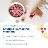 Thumbnail for Image 4 of Amara Smoothie Melts - Mixed Red Berries - Baby Snacks Made With Fruits and Vegetables - Healthy Toddler Snacks For Your Kids Lunch Box - Organic Plant Based Yogurt Melts - 6 Resealable Bags