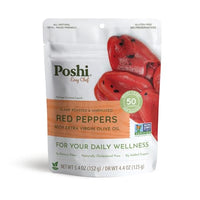Thumbnail for Image 1 of Default Title for the product Poshi Fire-Roasted Red Peppers, Extra Virgin Olive Oil, 5.4 oz (Pack of 6)