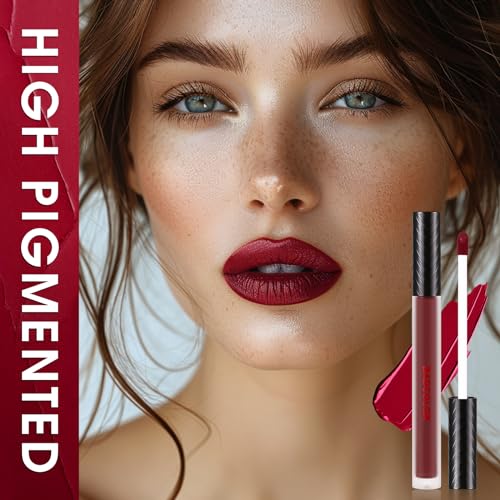 Image 7 of BADCOLOR 3 Colors Red Matte Liquid Lipstick Set