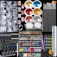 Thumbnail for Image 1 of Default Title for the product Teenitor Acrylic Nail Kit with Nail Charms Nail Tips Chrome Nail Powder