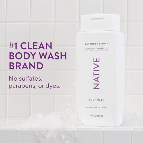 Image 2 of Procter & Gamble Native Clean Body Wash Lavender & Rose Scent 18 fl oz