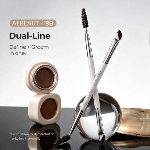 Image 5 of ALBEAUT Eyeliner Brush Brow Brush, Dual Ended Small eyebrow applicator