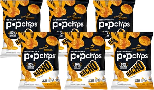 Image 1 of Default Title for the product popchips Popchips Nacho Potato Chips, 0.8 Oz (Pack of 6)
