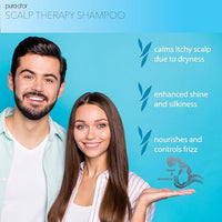 Thumbnail for Image 3 of PURA D'OR Scalp Therapy Shampoo Hydrates & Nourishes Scalp Care Shampoo For Itchy Flaky-Scalp Tea Tree,Peppermint,Patchouli,Cedarwood,Clary Sage,Argan Oil 16oz Pack of 2