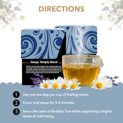 Image 4 of Buddha Teas Organic Sleepy Temple Blend Herbal Tea, Caffeine Free