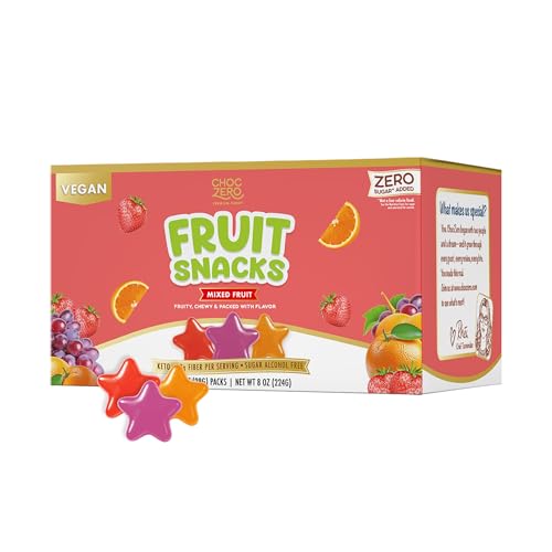 Image 1 of Default Title for the product ChocZero Sugar Free Fruit Snacks, Made with Real Fruit, 8 Snack Packs