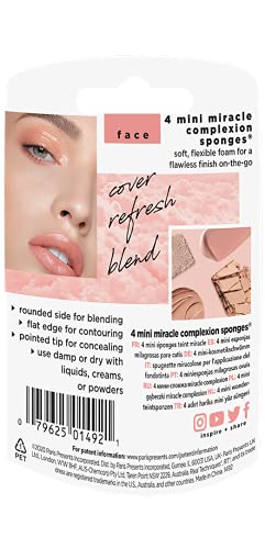 Image 2 of Real Techniques Mini Miracle Complexion Sponge Makeup Blender, Beauty Sponges, 2 Packs of 4, 8 Count Total